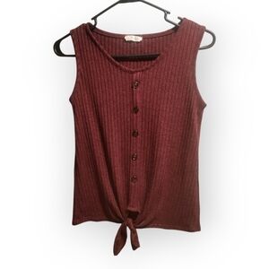Sleevless Summer‎ Top Burgundy Small Olivia Rae
